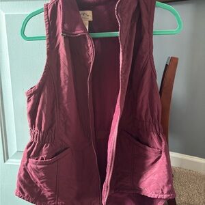 Quilted Burgundy Vest